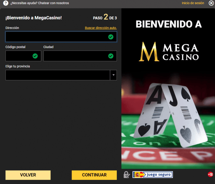 Mega Casino Registration