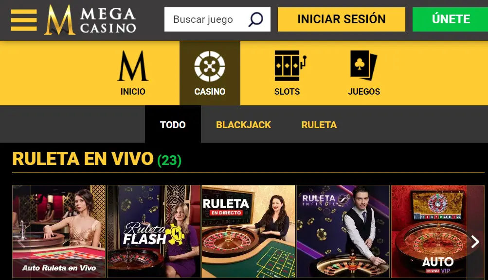 CasinoMega en Vivo